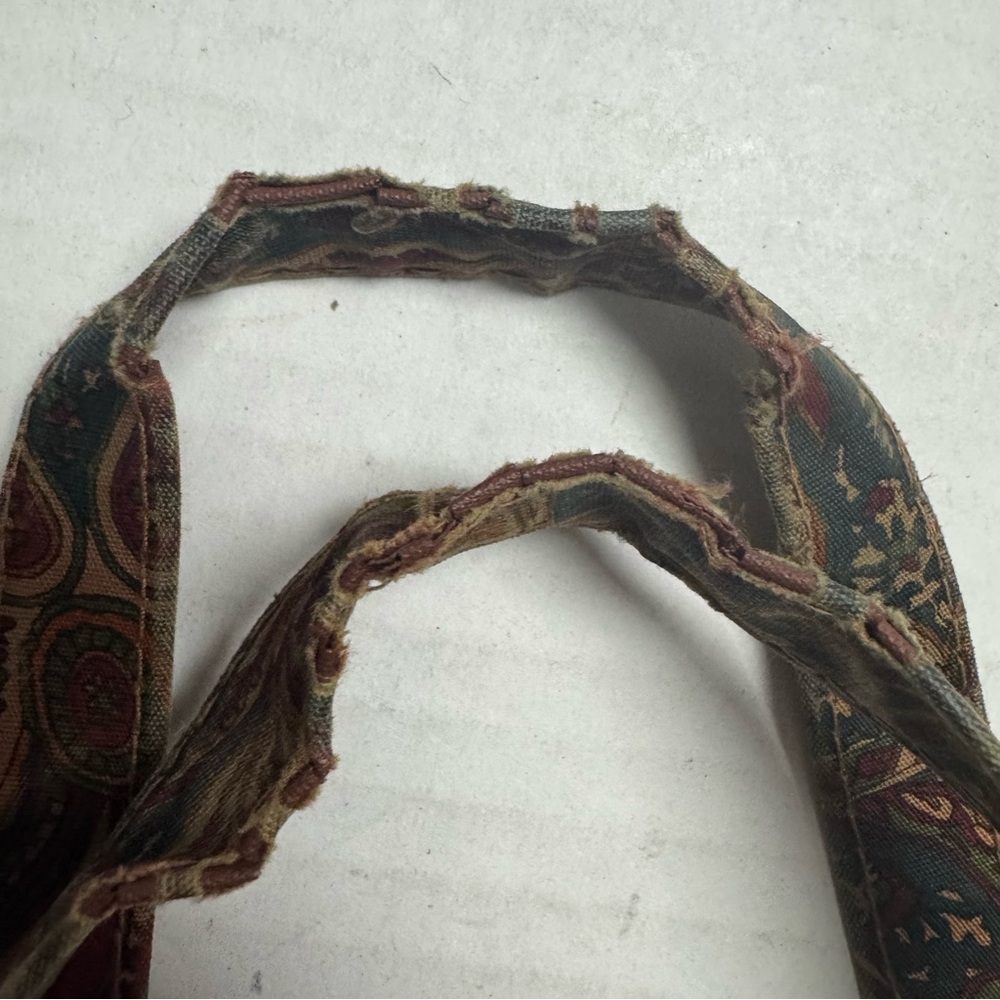 Vintage MET The Metropolitan Museum of Art Polished Cotton Paisley Tote Flawed - Picture 10 of 11